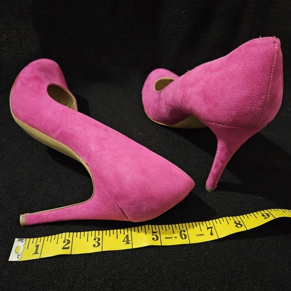 Marc Fischer Suede Fuchsia Pumps-Size 10 - Picture 6 of 7